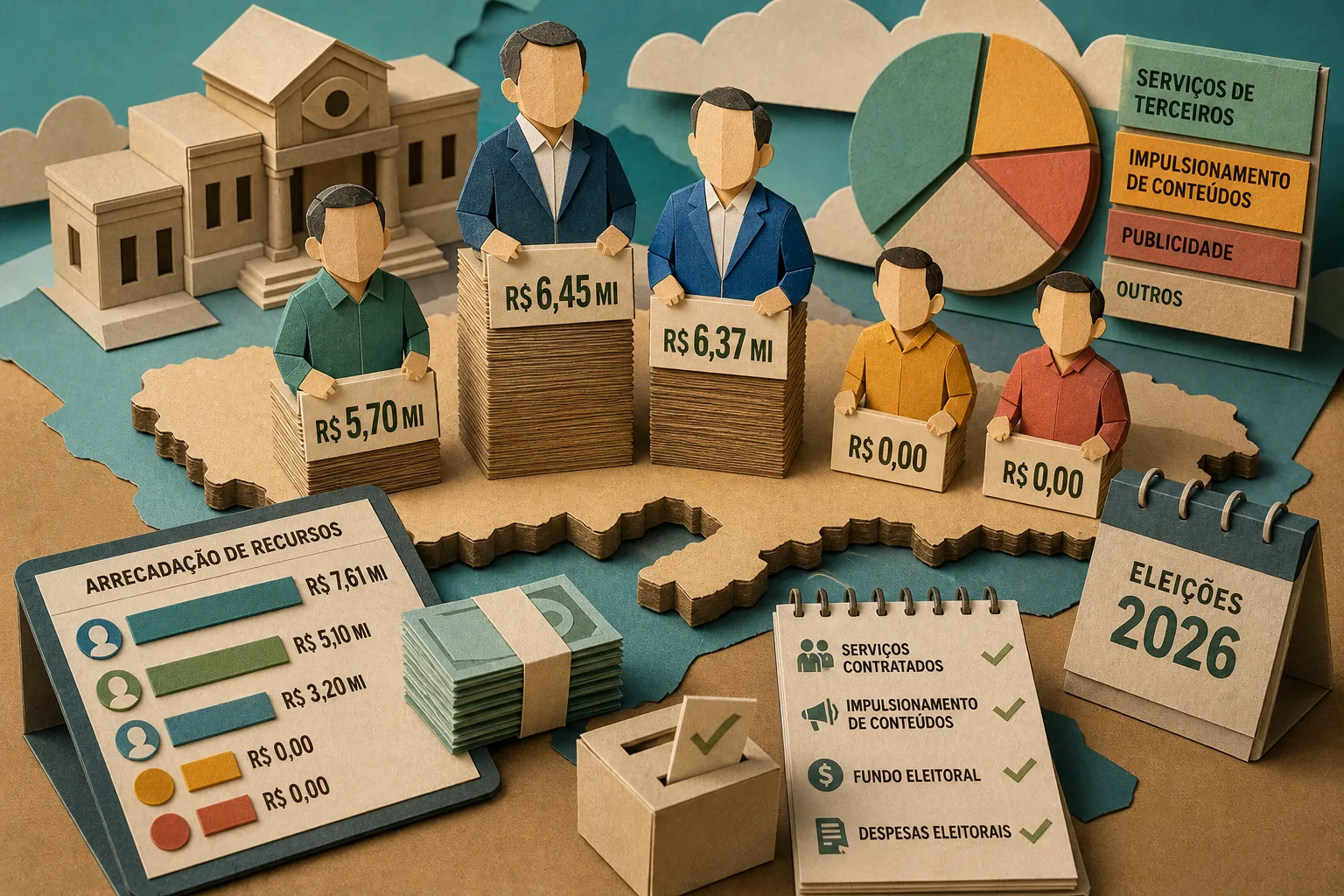 Candidatos ao governo da PB declaram mais de R$ 6 milhões cada em despesas eleitorais