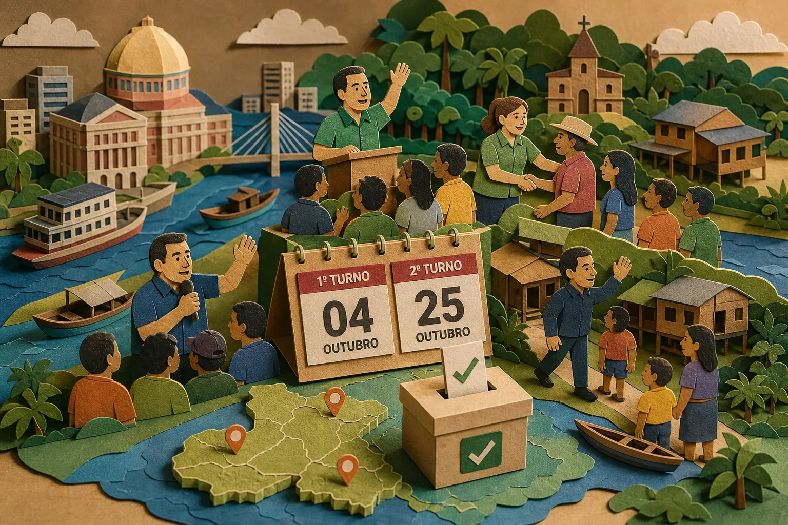 Candidatos ao governo do Amazonas concentram atividades na capital e no interior