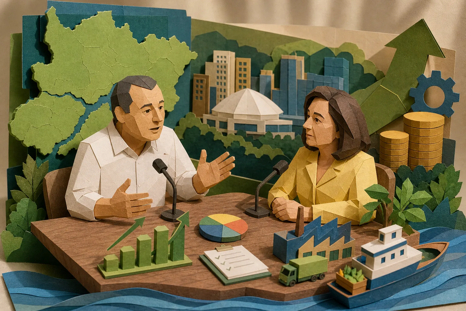 Candidatos ao governo do Amazonas debatem planos econômicos para o segundo turno