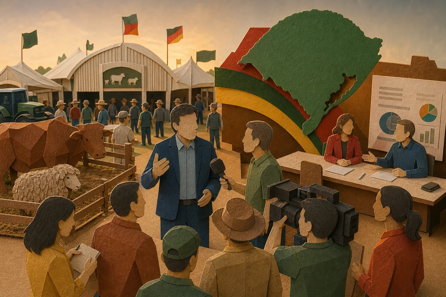 Candidatos ao governo do RS visitam a Expointer e realizam atos de campanha