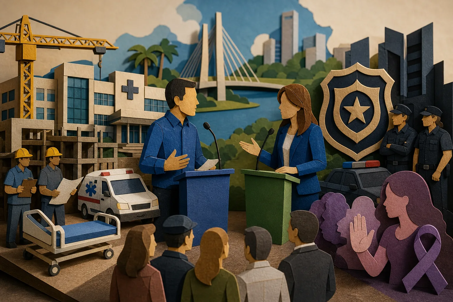 Candidatos ao governo do Tocantins debatem saúde e segurança em Palmas