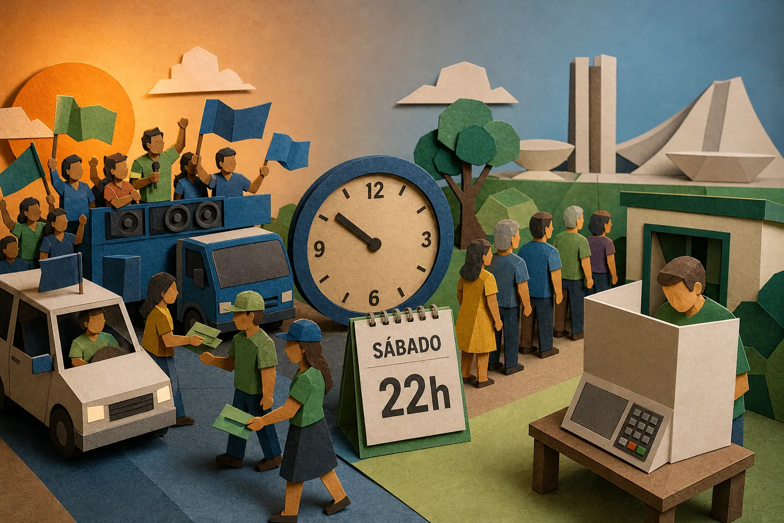 Candidatos têm até as 22h deste sábado para realizar atos de campanha no 2º turno