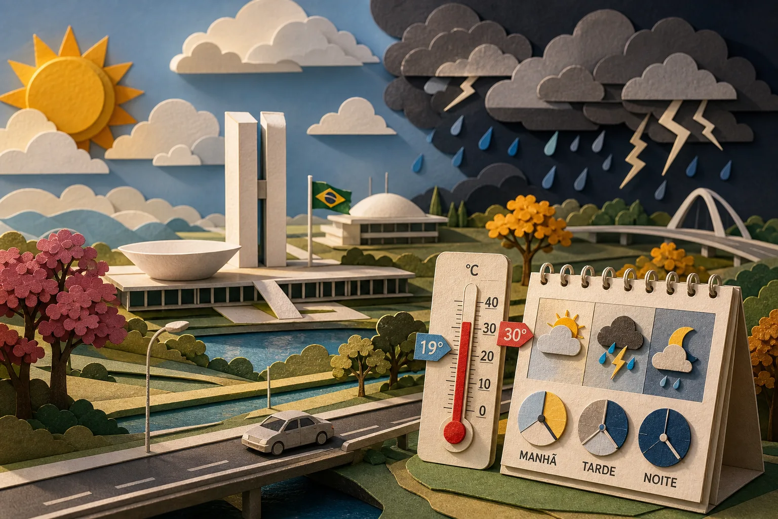 Capital federal registra calor e pancadas isoladas de chuva nesta quarta