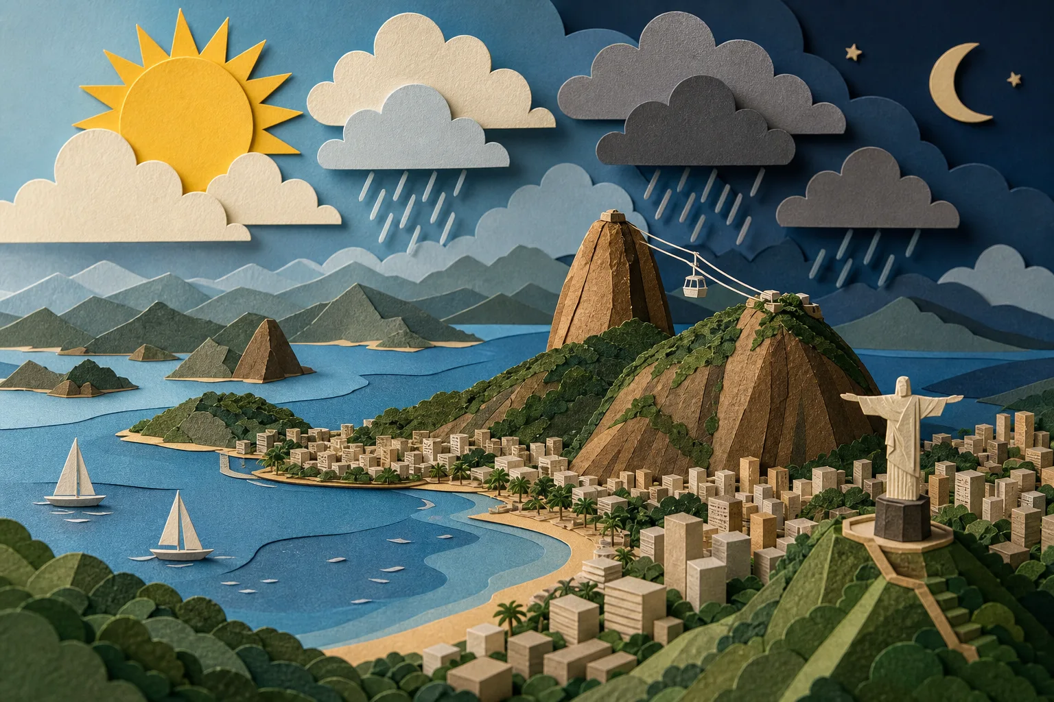 Capital fluminense terá momentos de sol e pancadas de chuva nesta quarta