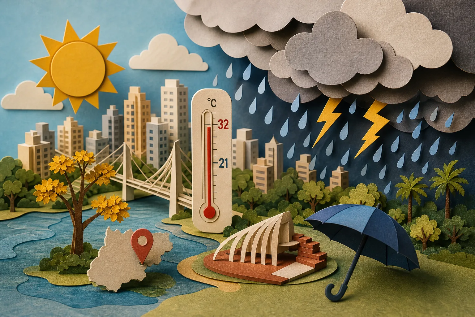 Capital goiana registra calor de 32ºC com previsão de chuva e trovoadas
