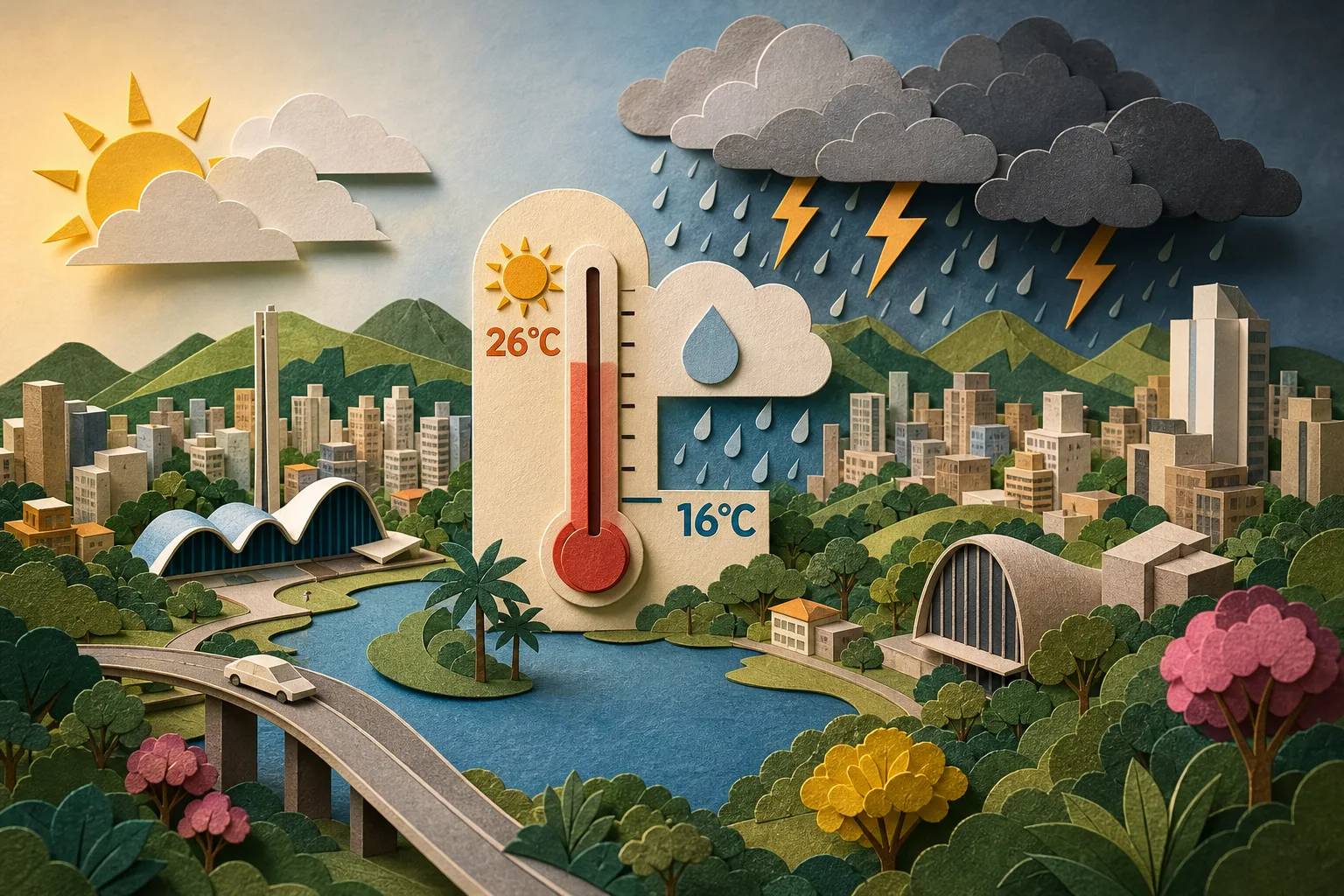 Capital mineira registra máxima de 26°C e pancadas de chuva nesta sexta-feira
