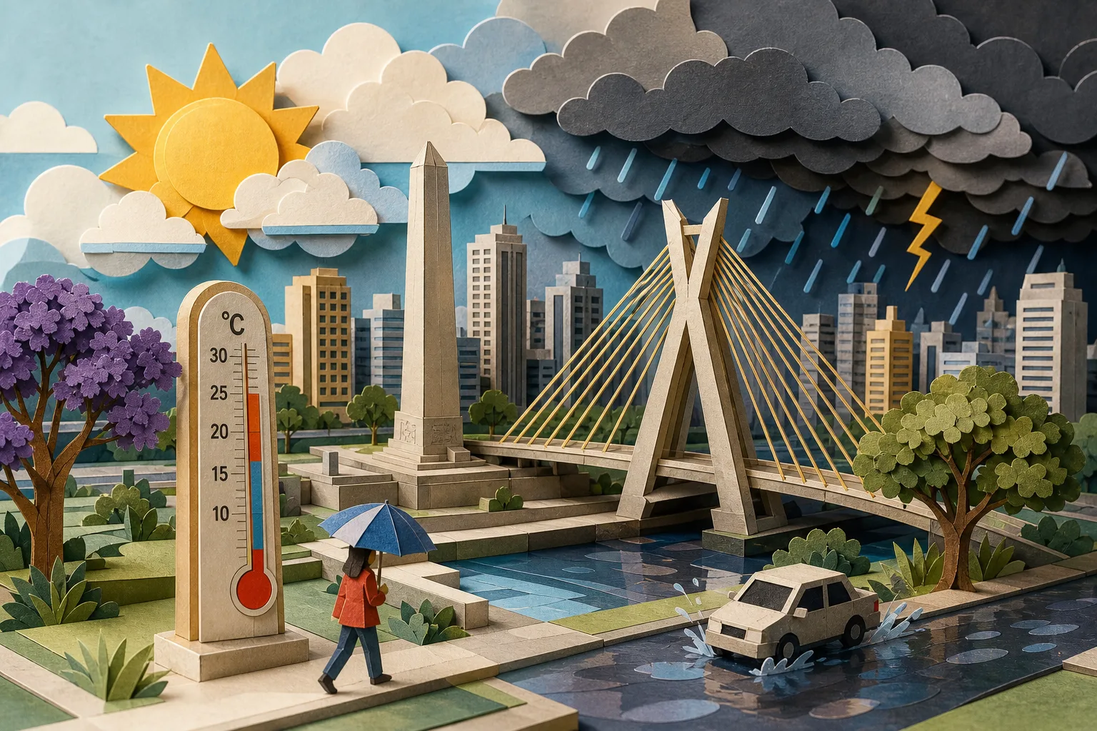 Capital paulista deve registrar máxima de 27ºC e instabilidade à tarde