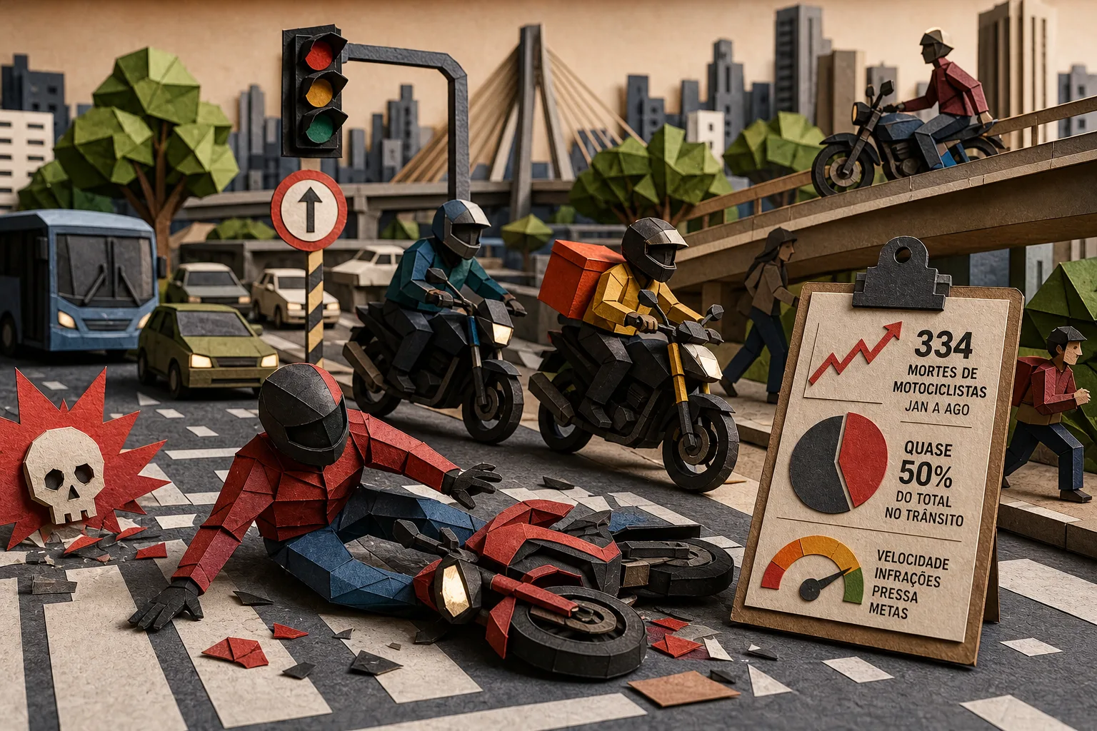 Capital paulista registra maior número de mortes de motociclistas desde 2015