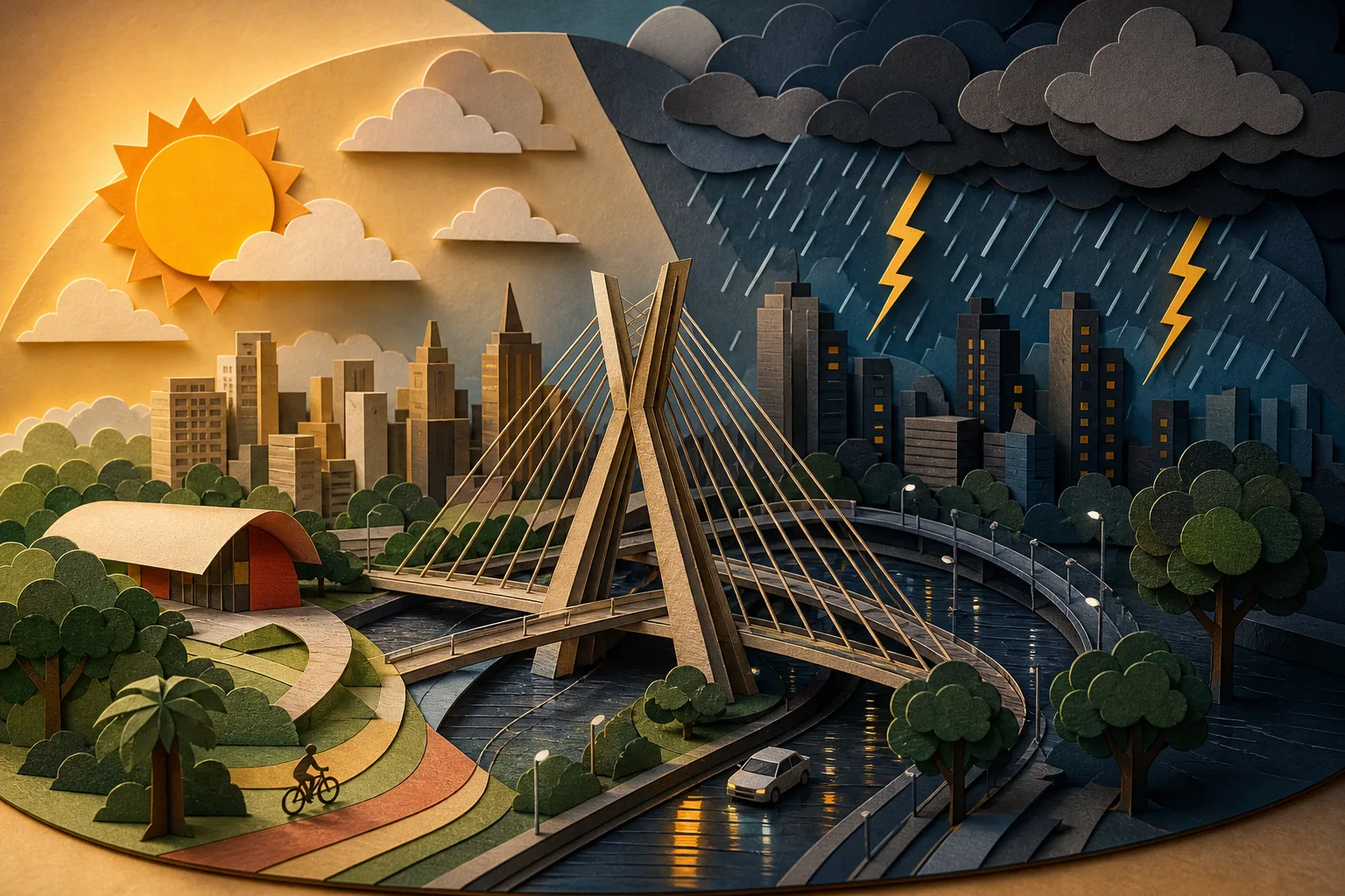 Capital paulista terá sol pela manhã e chuva forte com trovoadas à noite