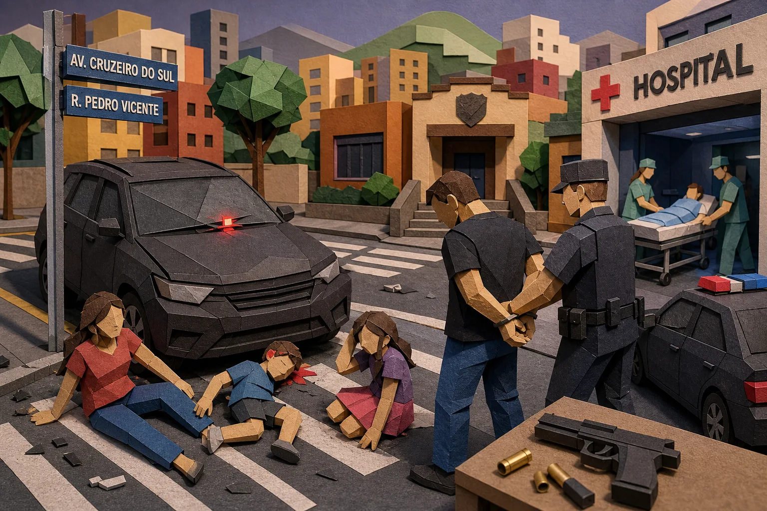 Carcereiro do Deic é detido após atingir família com viatura na capital paulista