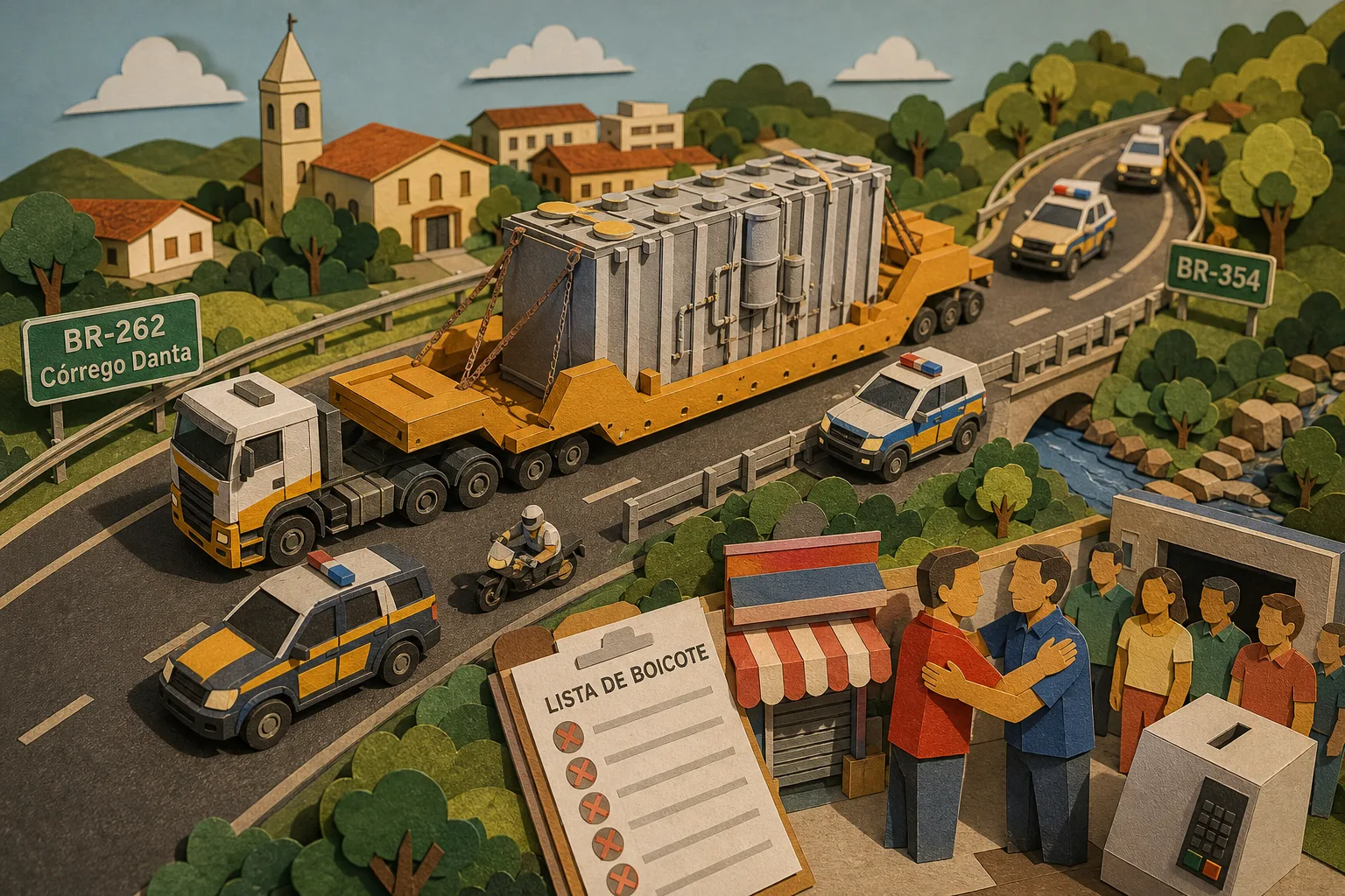 Carga gigante em rodovias e listas de boicote marcam a semana no Centro-Oeste de MG