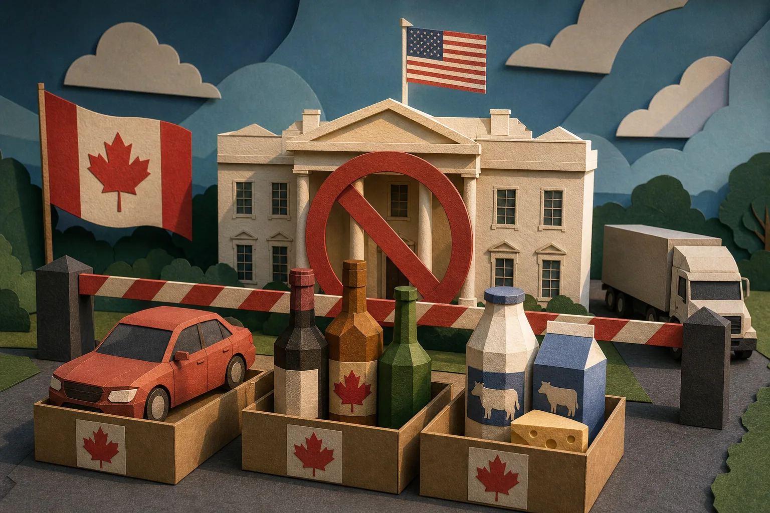 Casa Branca barra compra de automóveis, bebidas e lácteos vindos do Canadá