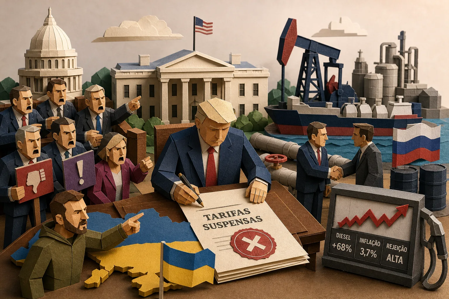 Casa Branca barra tarifas sobre compradores de petróleo e gás da Rússia