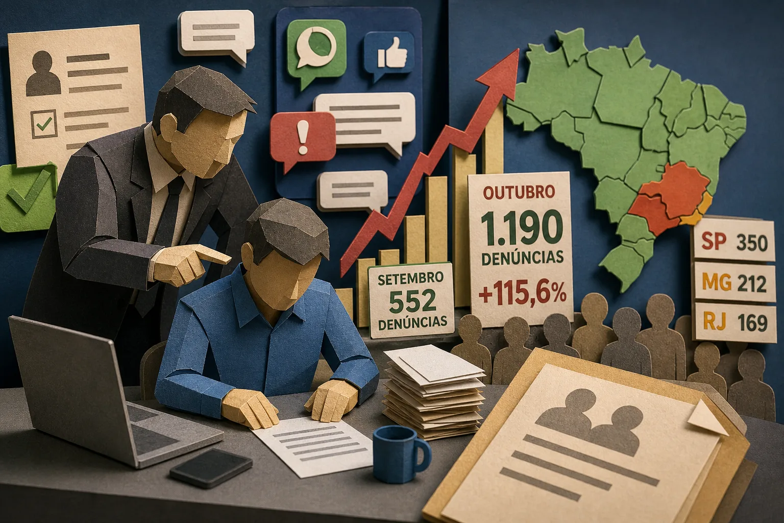 Casos de coação política contra trabalhadores crescem 115% durante o mês de outubro