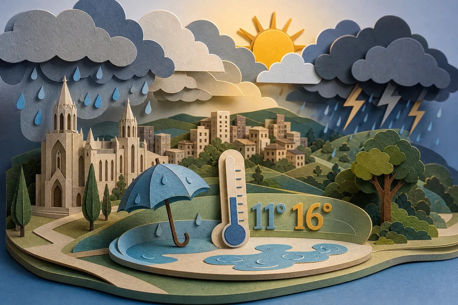 Caxias do Sul terá chuva intercalada com aberturas de sol neste domingo