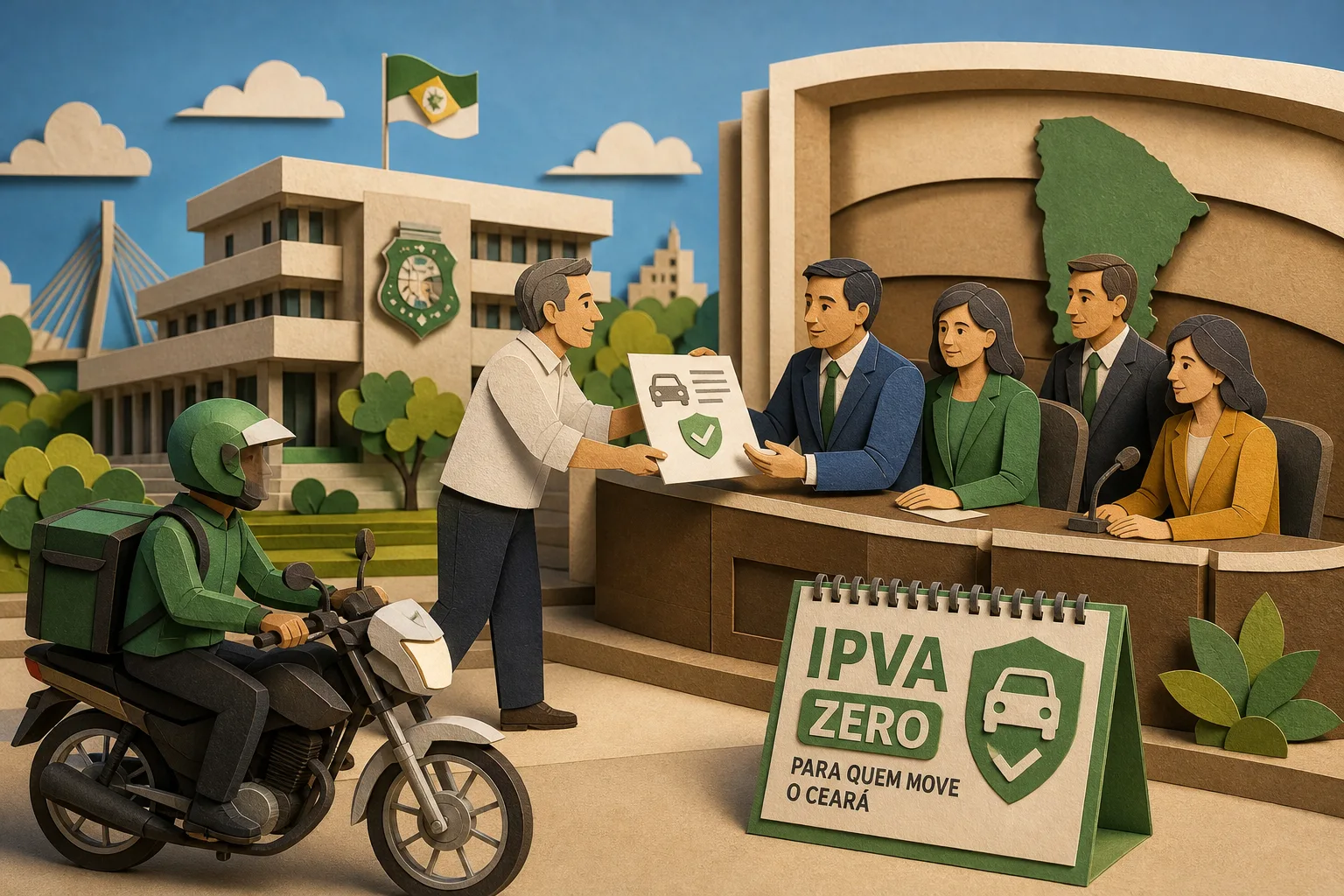 Ceará envia projeto à Alece para zerar IPVA de trabalhadores de transporte por app