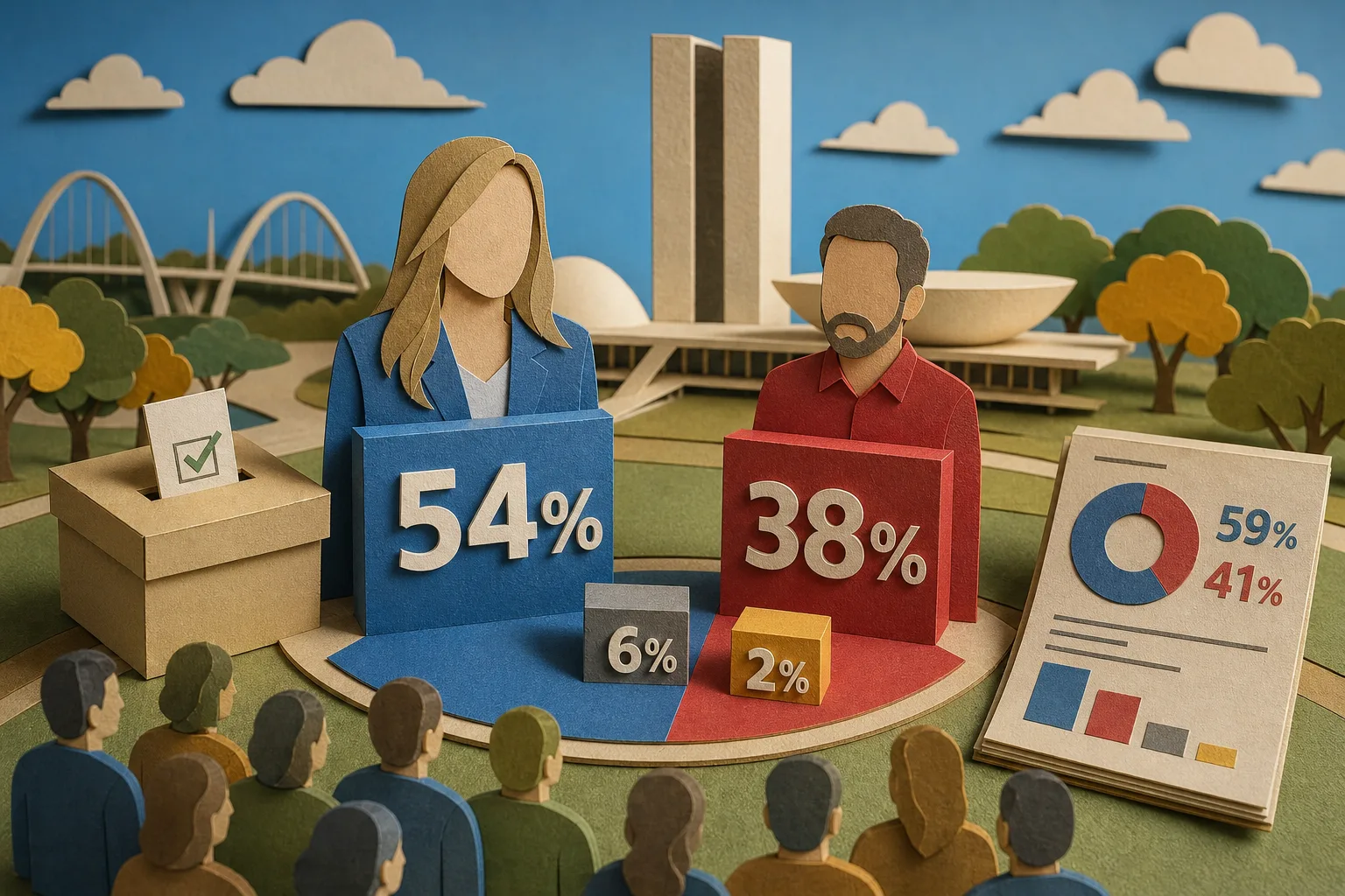 Celina Leão lidera disputa pelo governo do DF com 54% contra 38% de Grass