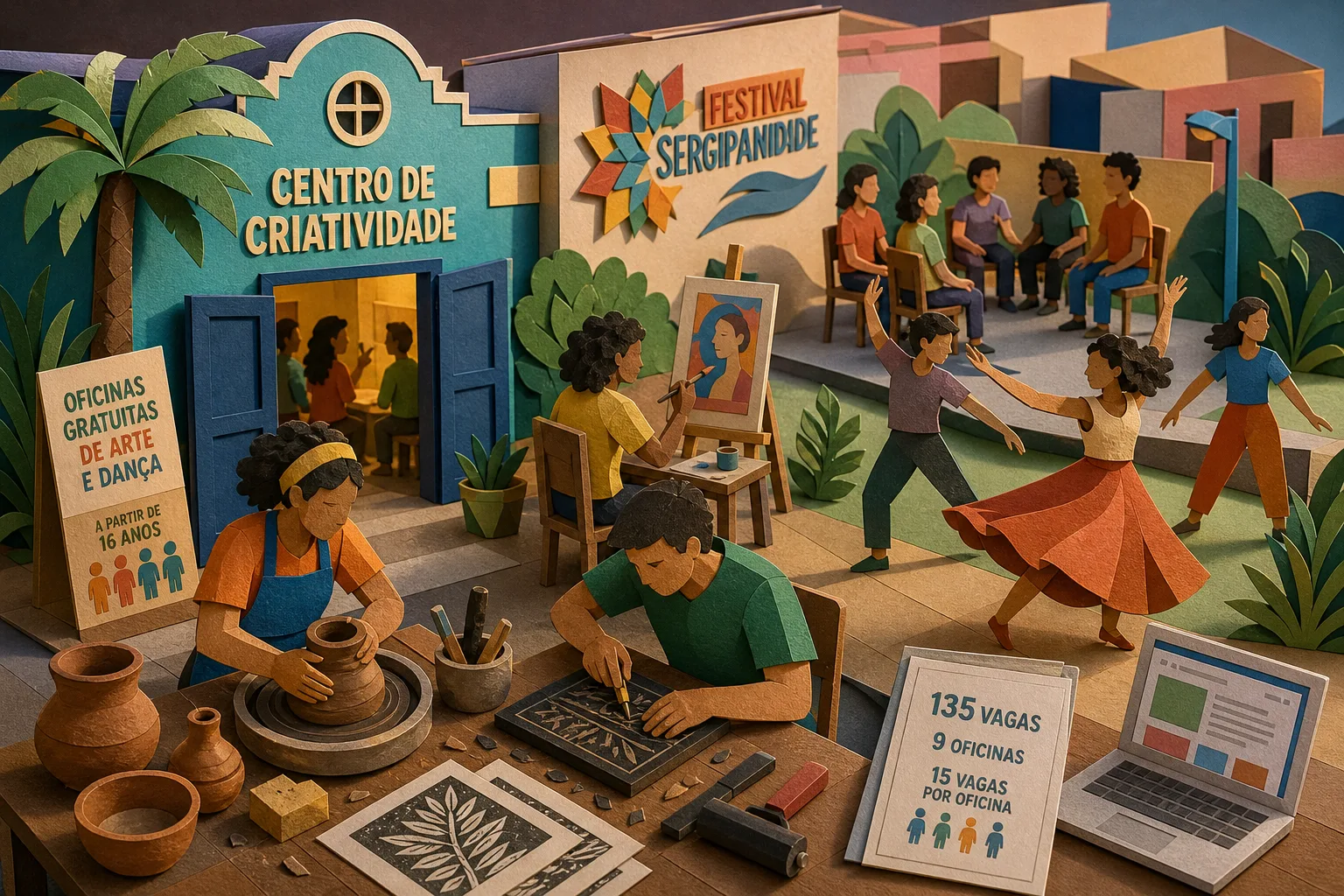 Centro de Criatividade em Aracaju oferece oficinas gratuitas de arte e dança