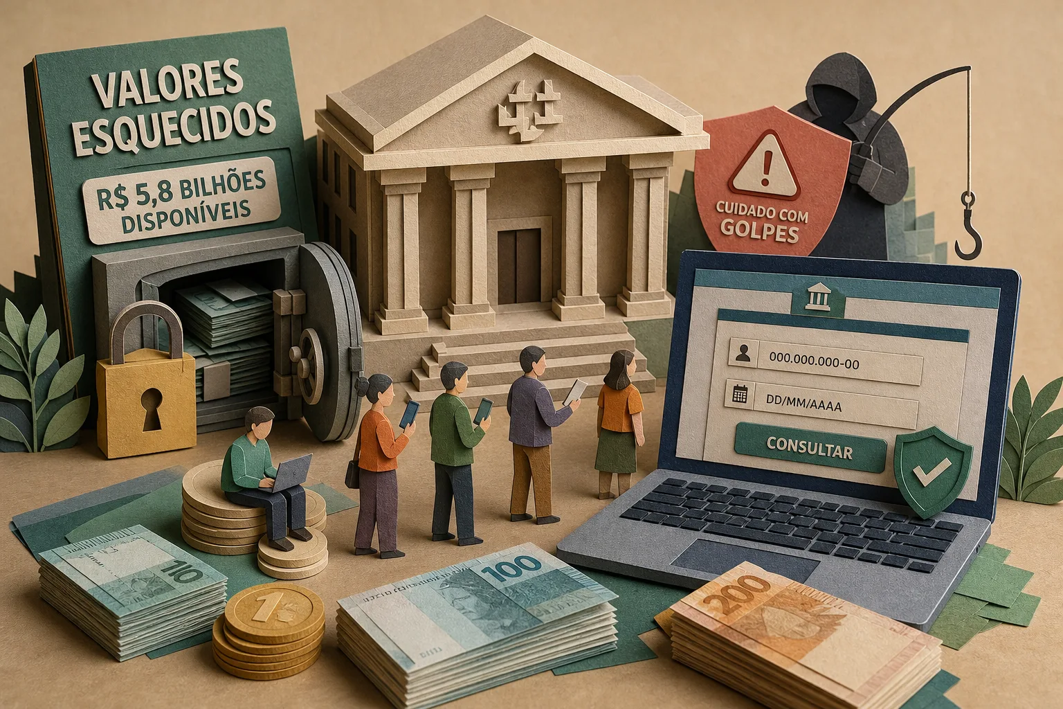Cerca de R$ 5,8 bilhões estão disponíveis para resgate no Banco Central