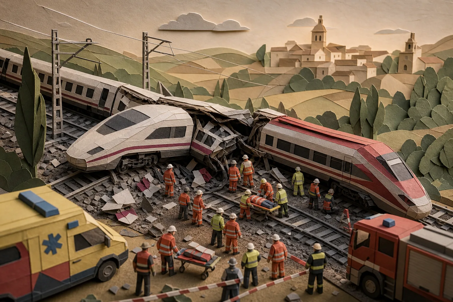 Choque entre composições de alta velocidade deixa ao menos dez mortos na Espanha