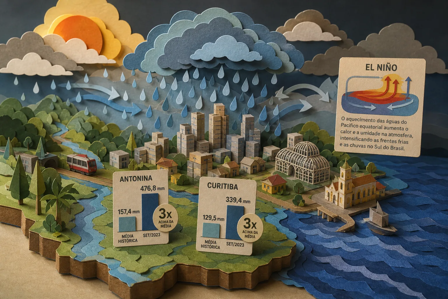 Chuvas de setembro no Paraná superam médias históricas sob influência do El Niño