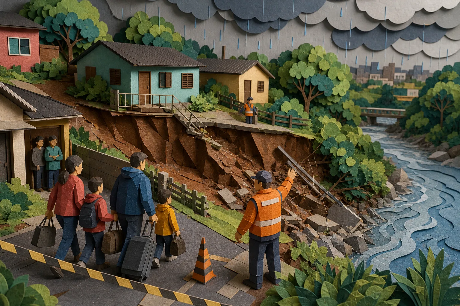 Chuvas provocam deslizamento e forçam evacuação preventiva em Santa Cruz do Sul