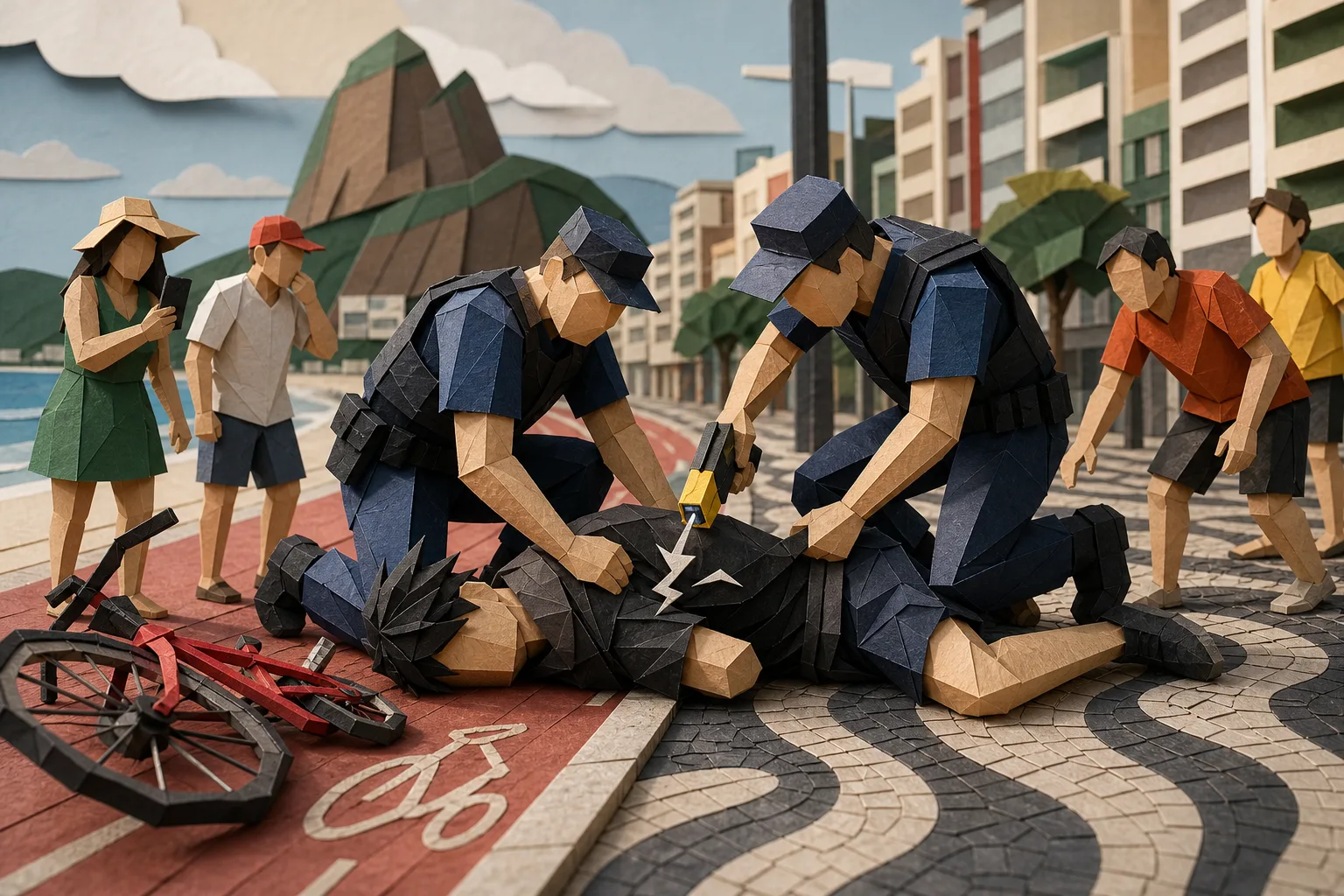 Ciclista relata medo após levar choque e desmaiar em ação da Guarda no Rio