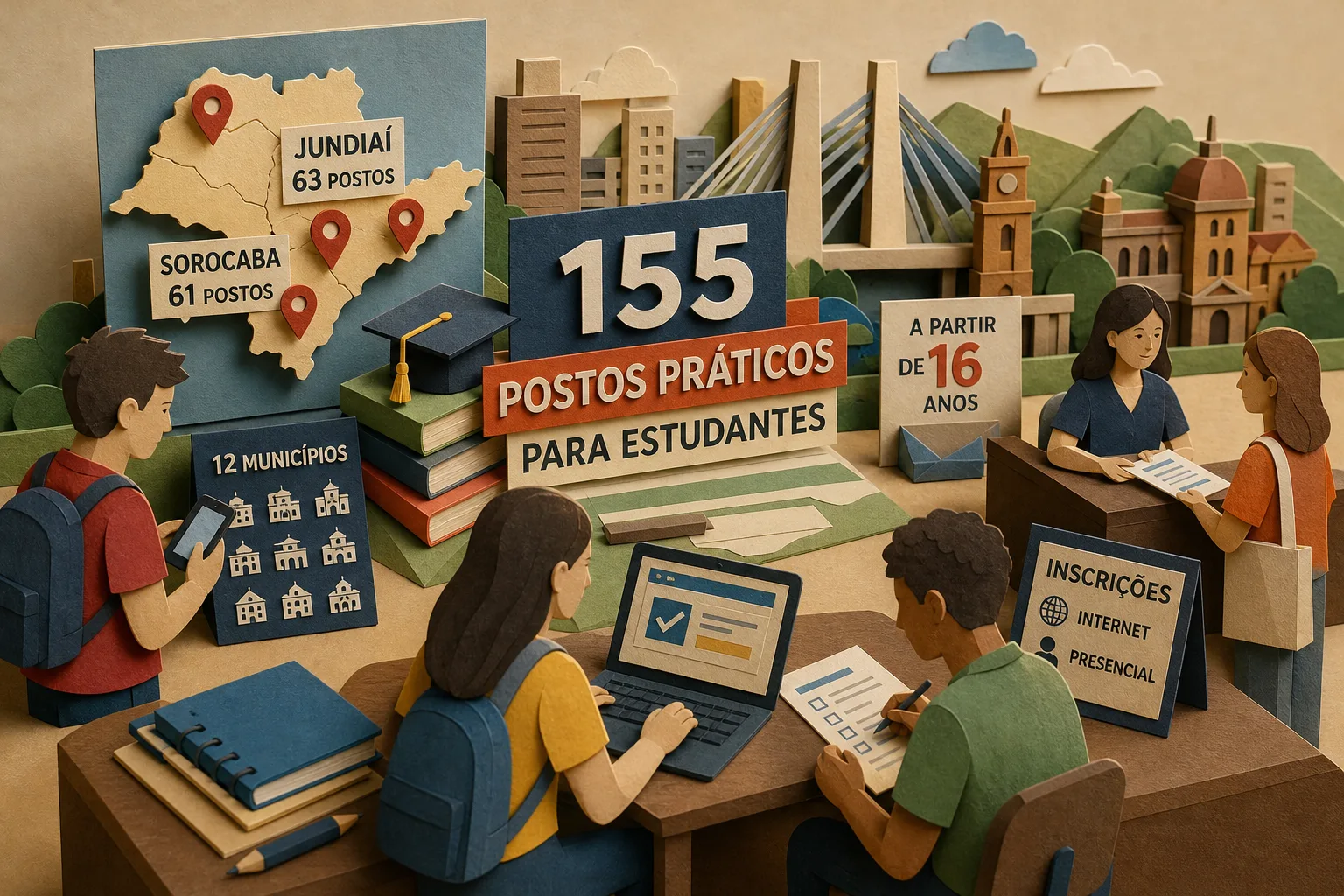 CIEE disponibiliza 155 postos práticos para estudantes no interior de SP