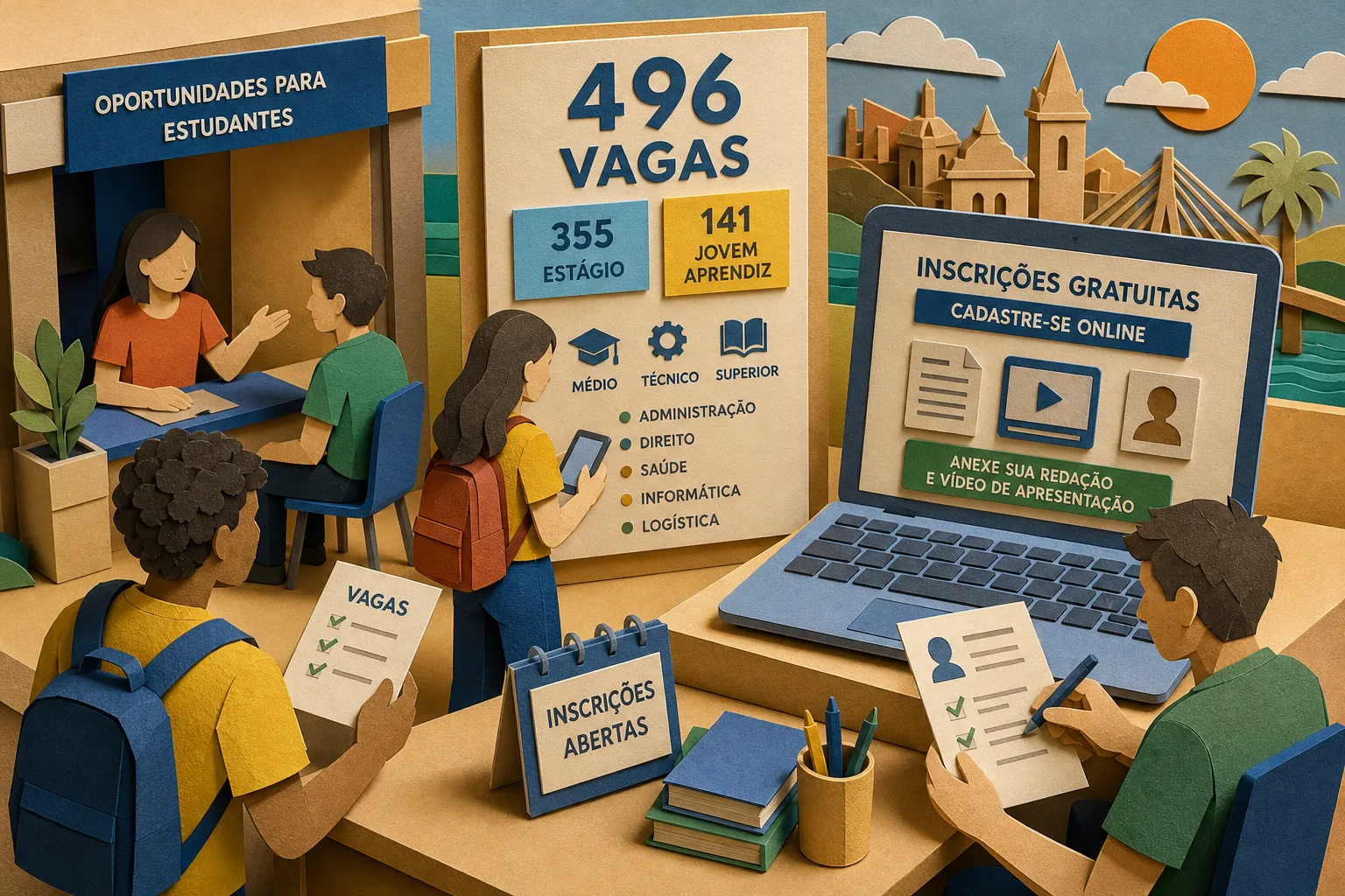 CIEE oferece 496 postos para estagiários e jovens aprendizes no Ceará