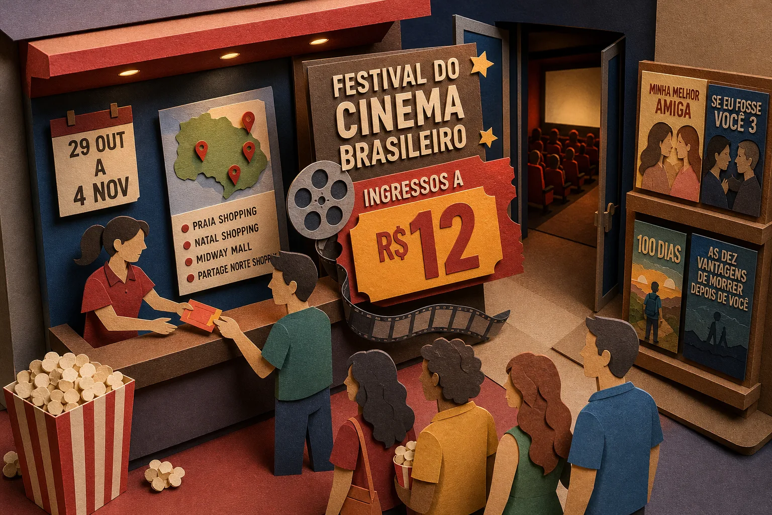 Cinemas de Natal oferecem entradas por R$ 12 durante festival nacional