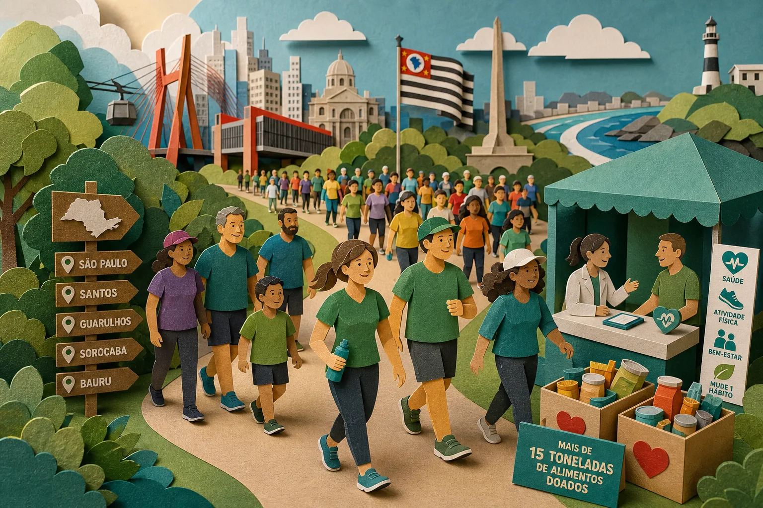 Circuito de caminhada mobiliza 30 mil participantes em 36 cidades paulistas