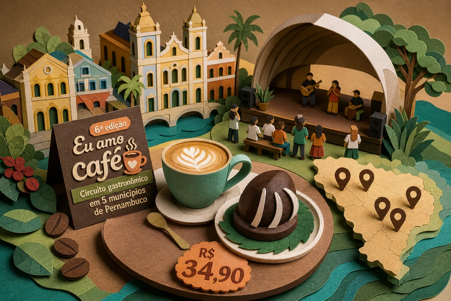 Circuito gastronômico celebra a cultura do café em cinco municípios de Pernambuco