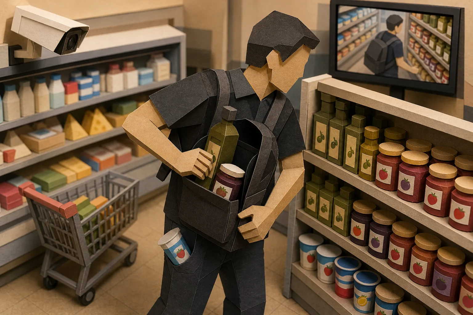 Circuito interno flagra furto de alimentos em estabelecimento de Armação dos Búzios