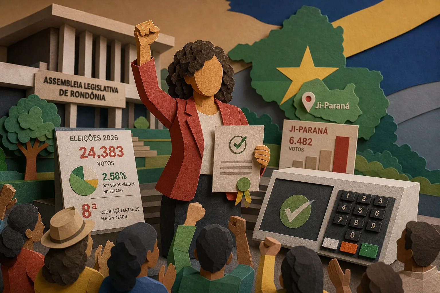 Cláudia de Jesus conquista reeleição para a Assembleia Legislativa de Rondônia