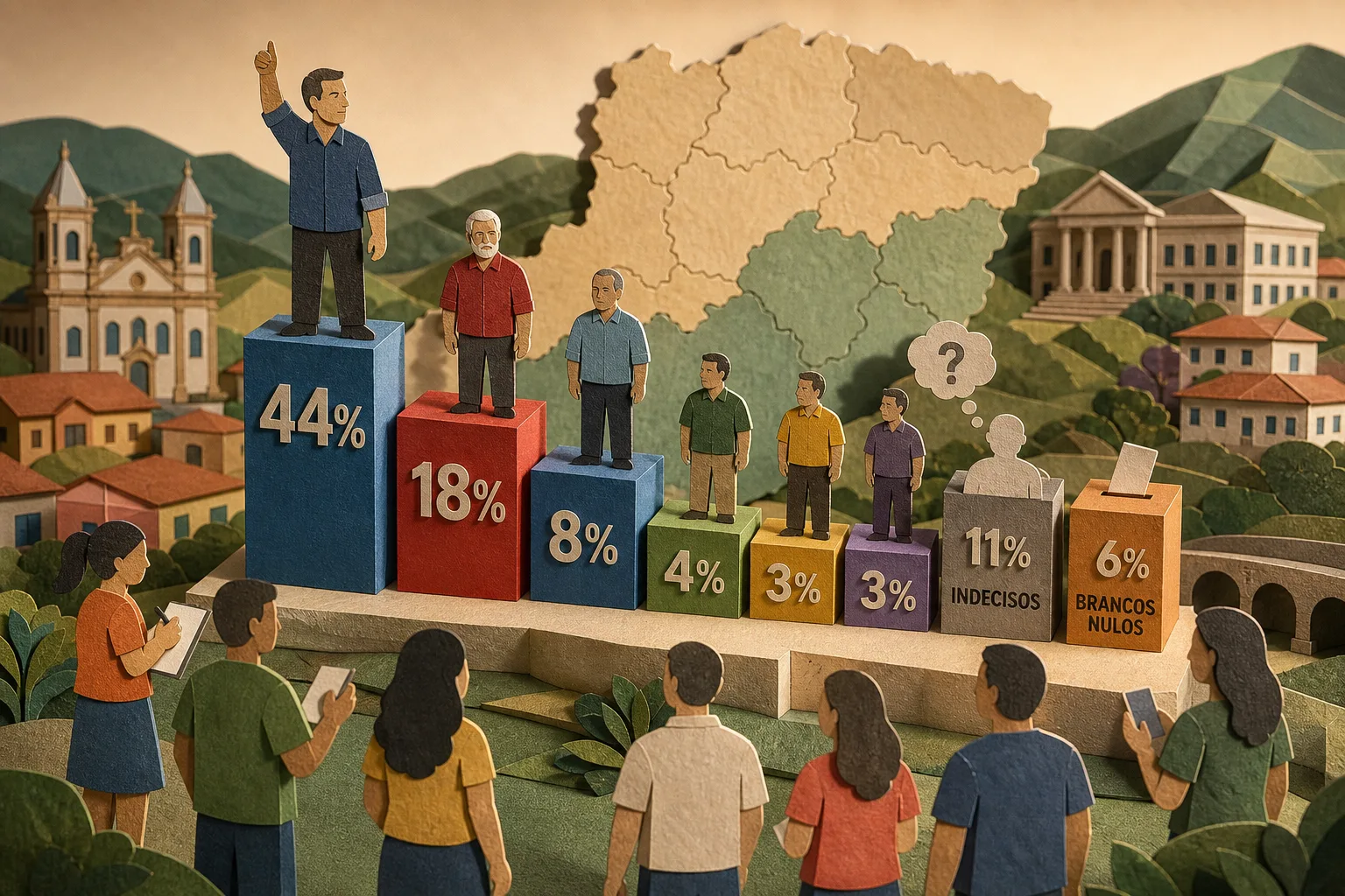 Cleitinho lidera disputa ao governo de Minas Gerais com 44% das intenções de voto