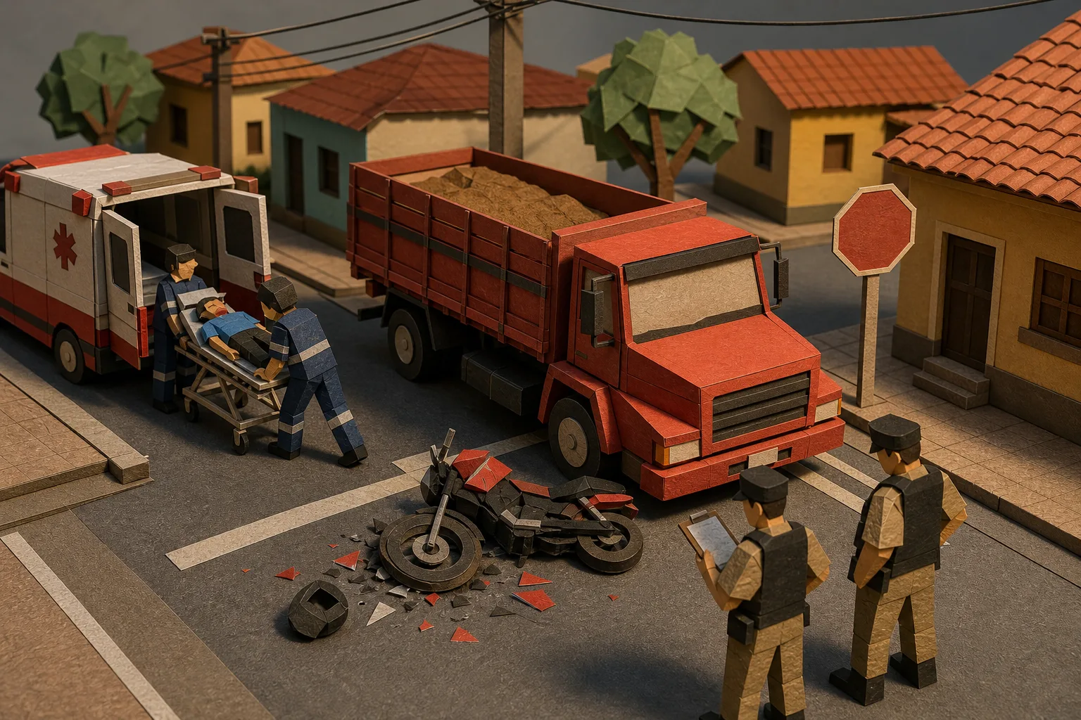 Colisão com caminhão mata homem de 33 anos em cruzamento de Monte Belo