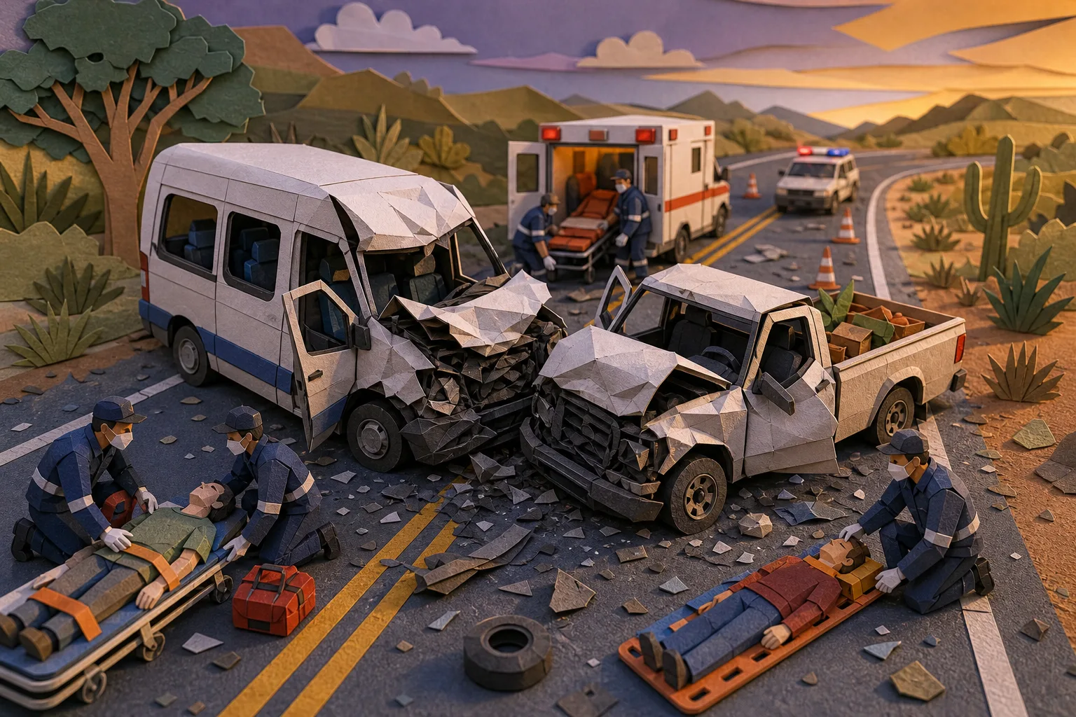 Colisão entre van e caminhonete deixa seis mortos e 15 feridos na rodovia BR-230
