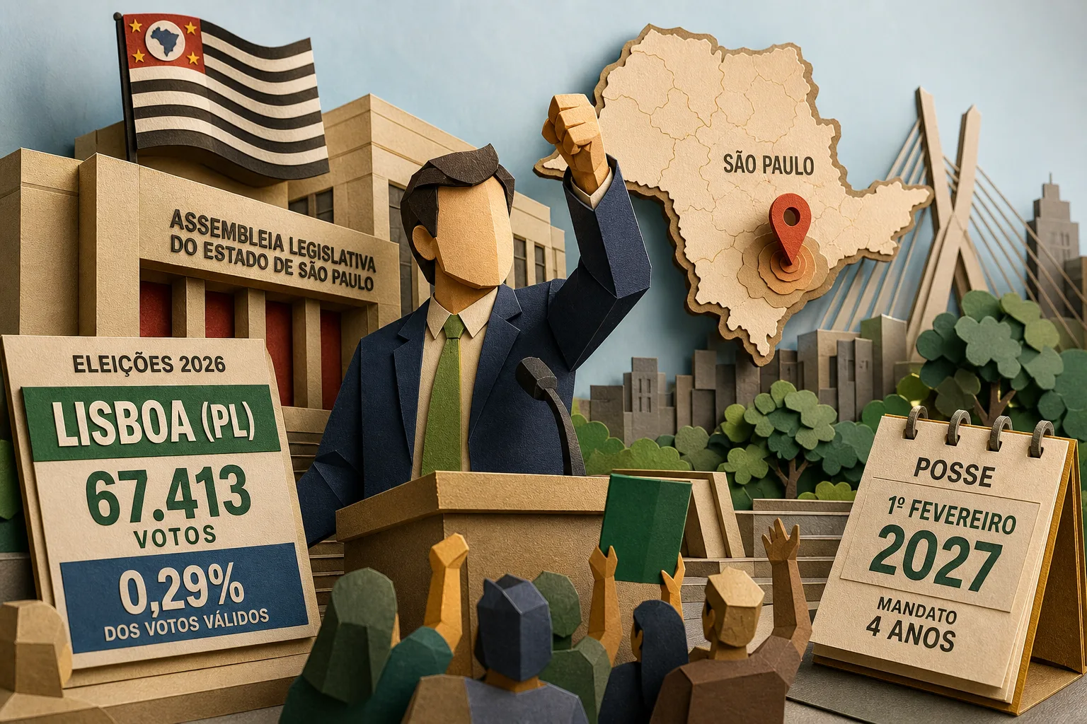 Com mais de 67 mil votos, Lisboa garante primeiro mandato na Alesp pelo PL