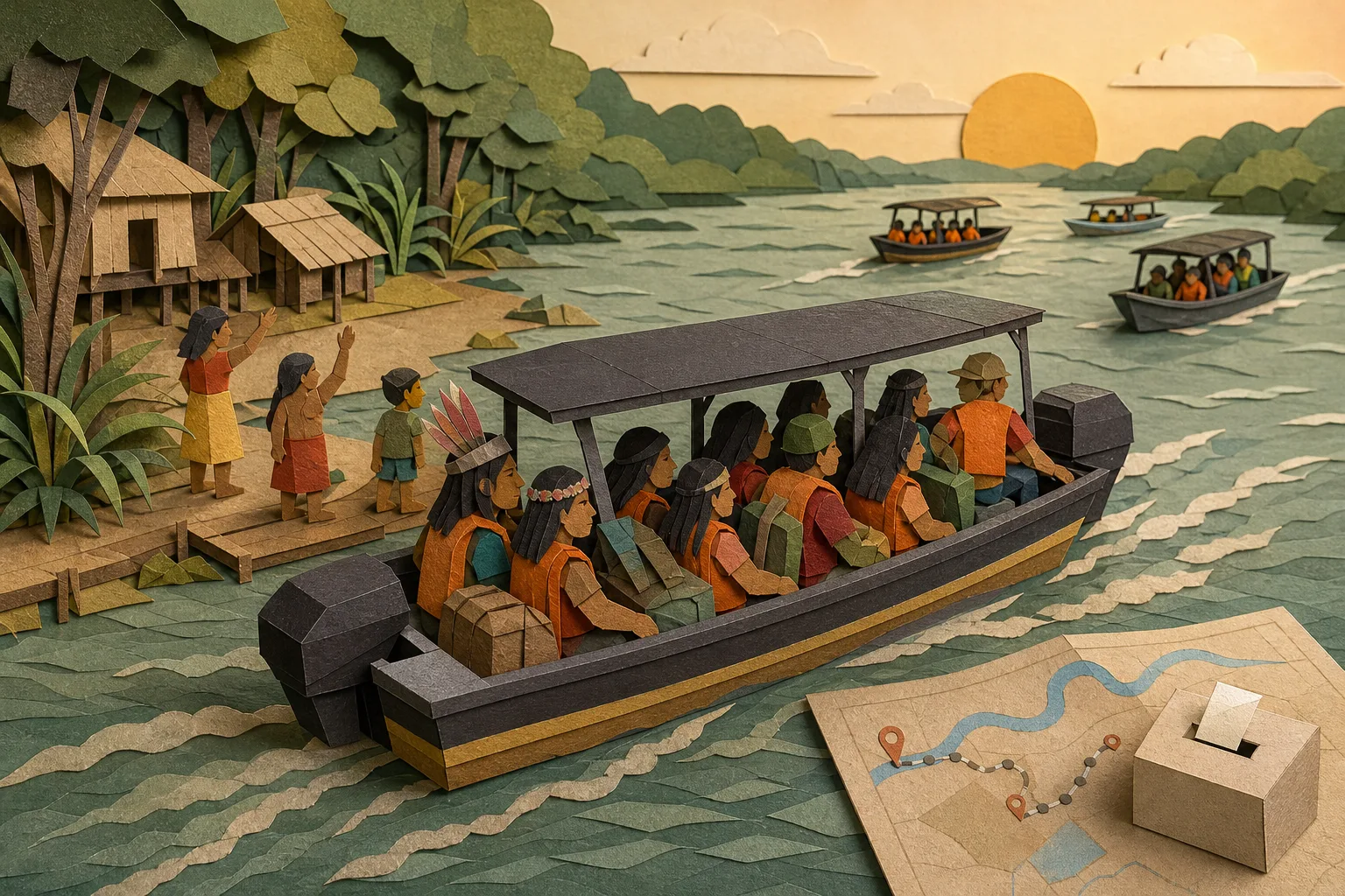 Comunidade indígena percorre 260 km pelo Rio Paraguai para votar em Corumbá