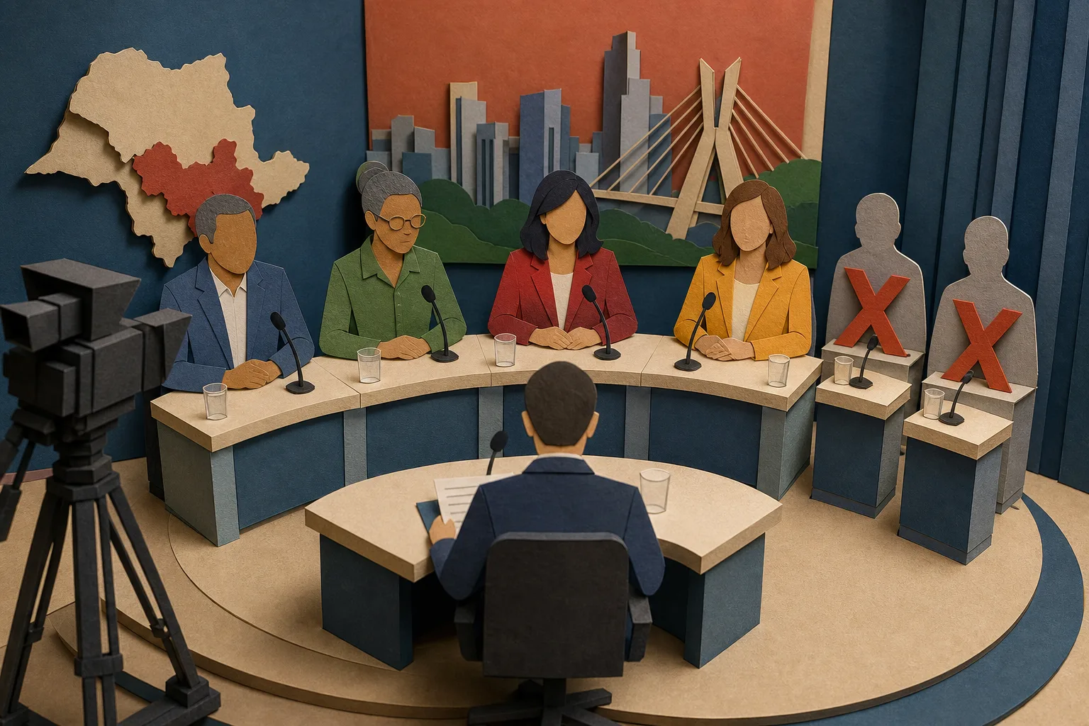 Concorrentes ao Senado por São Paulo participam de debate eleitoral nesta quarta