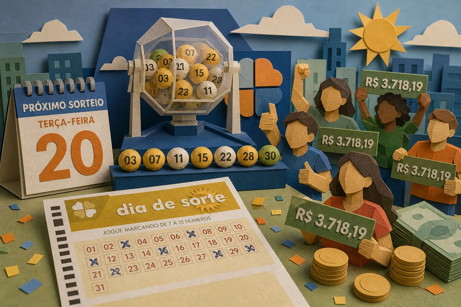 Concurso 1326 da Dia de Sorte acumula e próximo sorteio pagará R$ 600 mil