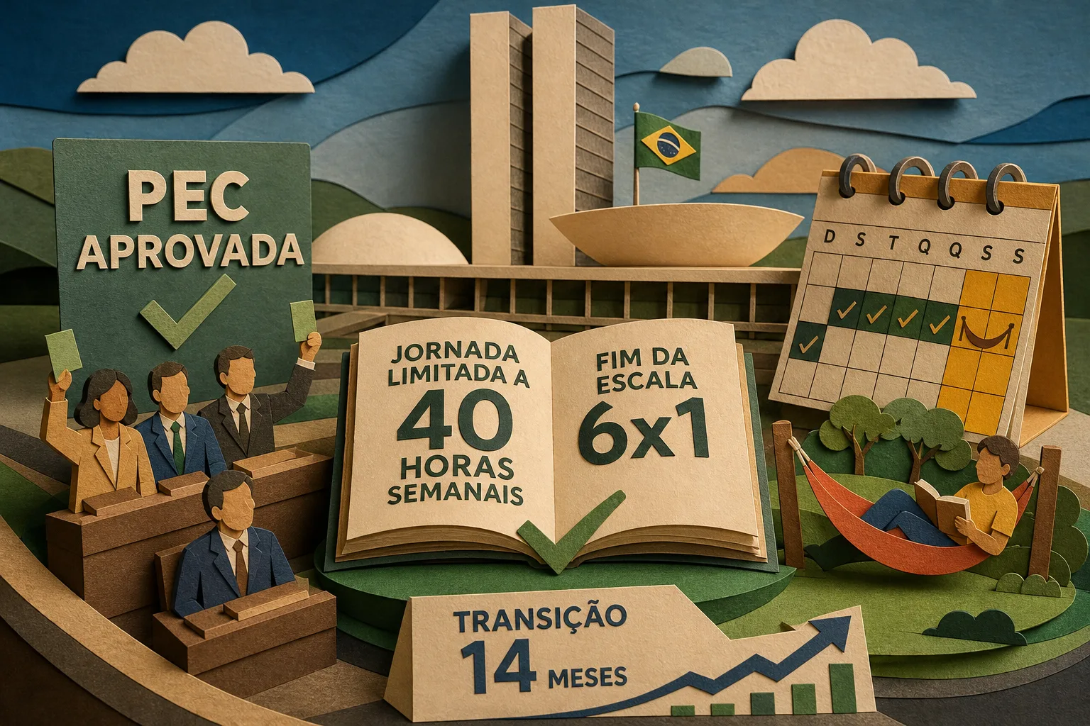 Congresso aprova PEC que encerra jornada 6x1 e define limite de 40 horas semanais