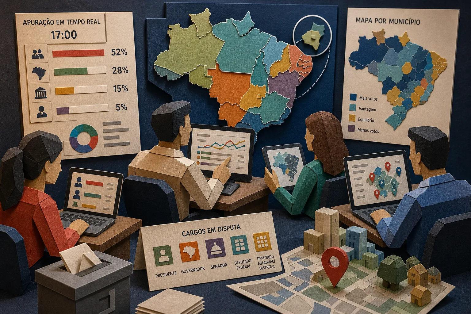 Contagem de votos da eleição de 2026 terá cobertura instantânea e mapas detalhados