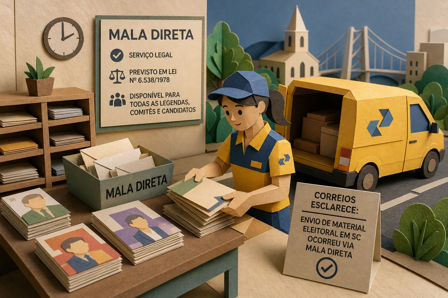 Correios esclarecem que envio de material eleitoral em SC ocorreu via Mala Direta