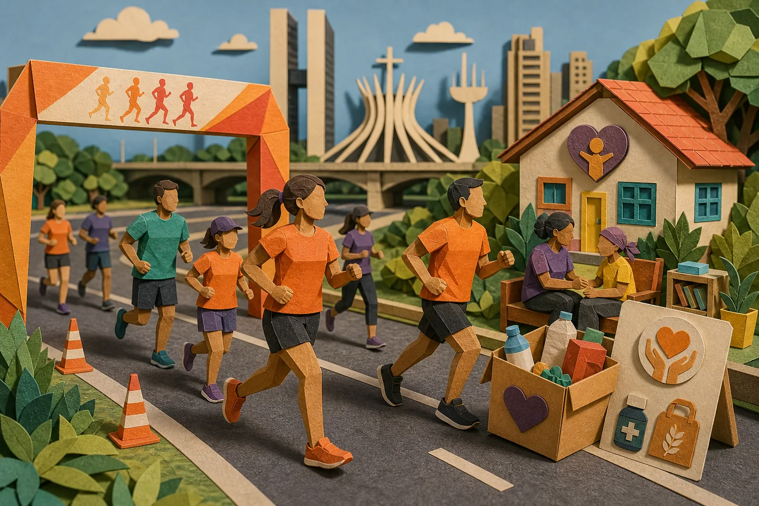 Corrida solidária celebra 40 anos da Abrace com percursos no Eixão Sul