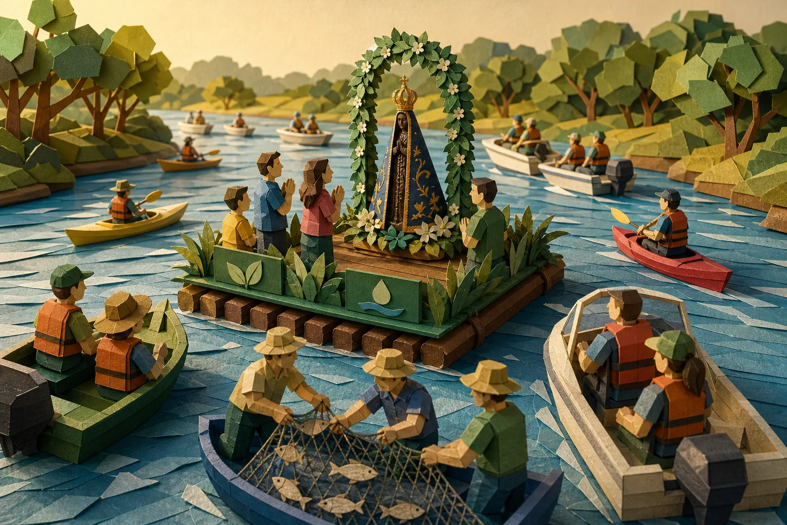 Cortejo fluvial em Laranjal Paulista une devoção religiosa e meio ambiente