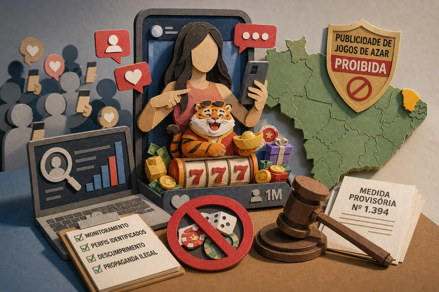 Criadores de conteúdo mantêm propaganda de jogos de azar ilegais na internet