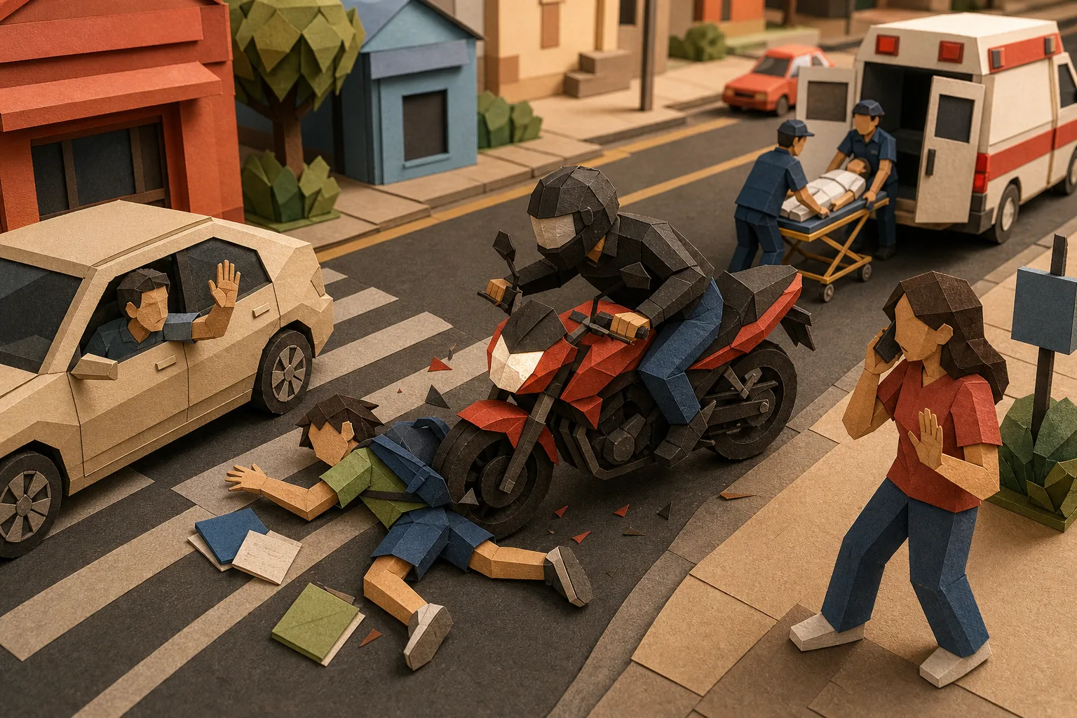 Criança de 11 anos é atingida por moto durante ultrapassagem irregular no RS