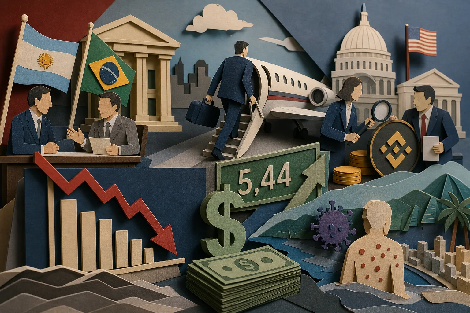 Crise diplomática e fuga de Flávio derrubam Ibovespa e elevam dólar a R$ 5,44