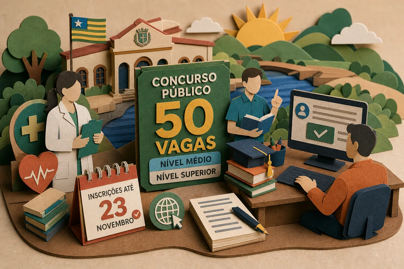 Cristalândia do Piauí oferta 50 vagas em concurso para níveis médio e superior